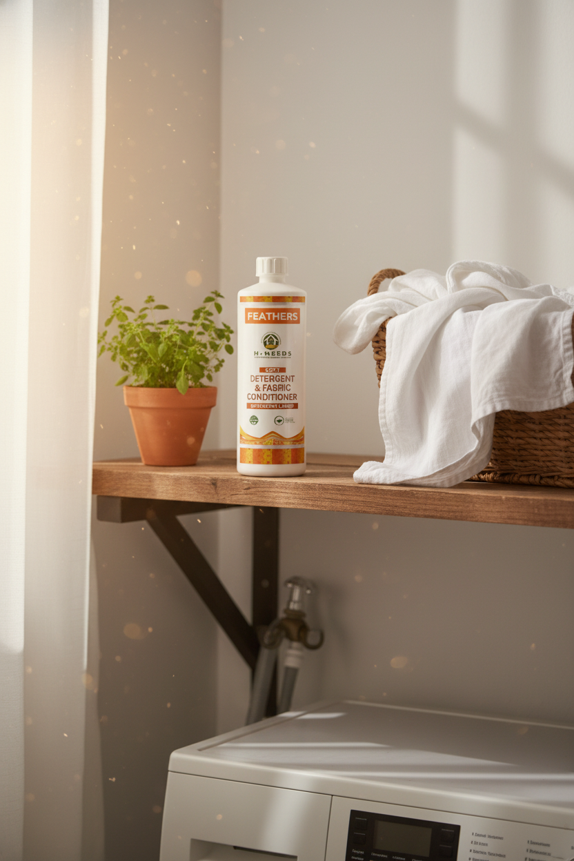 H-NEEDS Feathers Detergent & Fabric Conditioner 500 ml | Soft, Fresh & Long-Lasting Clean