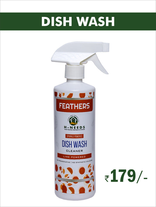 Feathers Magic Dishwash – 500ml | Tough on Grease, Gentle on Hands | Lemon Fresh