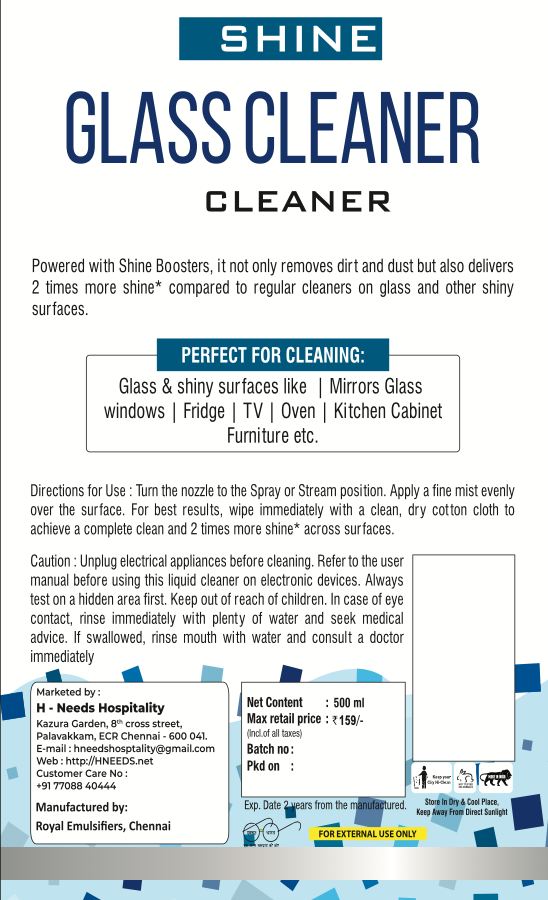 Feathers Magic Glass Cleaner – 500ml | Streak-Free Shine | Removes Dirt, Dust & Fingerprints