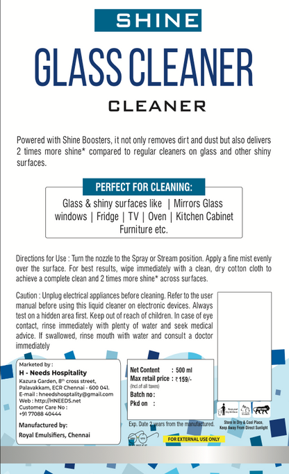 Feathers Magic Glass Cleaner – 500ml | Streak-Free Shine | Removes Dirt, Dust & Fingerprints