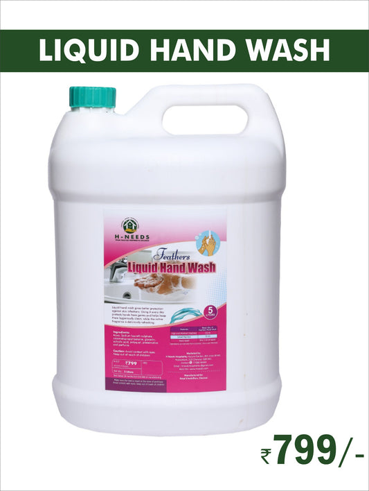 H-Needs Feathers Liquid Hand Wash (5 Liters) – Hygienic Clean & Refreshing Fragrance