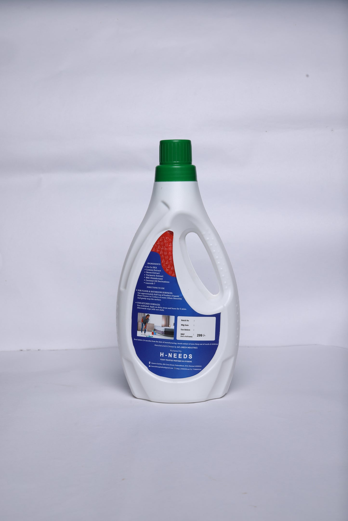 H-Needs Organic Cleaning Combo – Dish Wash + Fabric Wash + Floor Wash (3 Pack)