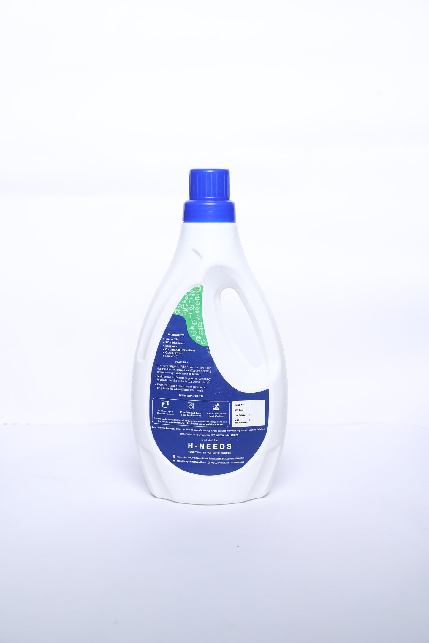 H-Needs Organic Cleaning Combo – Dish Wash + Fabric Wash + Floor Wash (3 Pack)