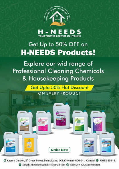H-NEEDS Professional Cleaning & Housekeeping Products – Up to 50% OFF | Hospital, House & Hotel Hygiene Solutions