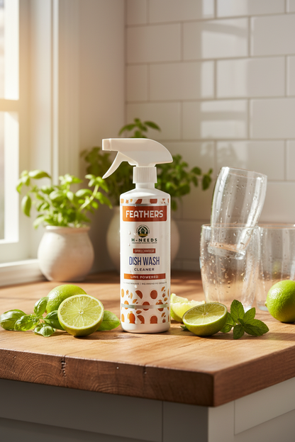 Feathers Magic Dishwash – 500ml | Tough on Grease, Gentle on Hands | Lemon Fresh