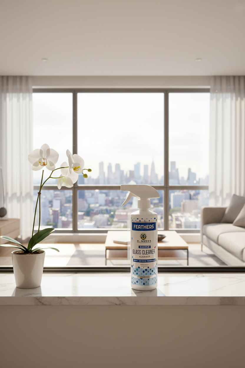 Feathers Magic Glass Cleaner – 500ml | Streak-Free Shine | Removes Dirt, Dust & Fingerprints