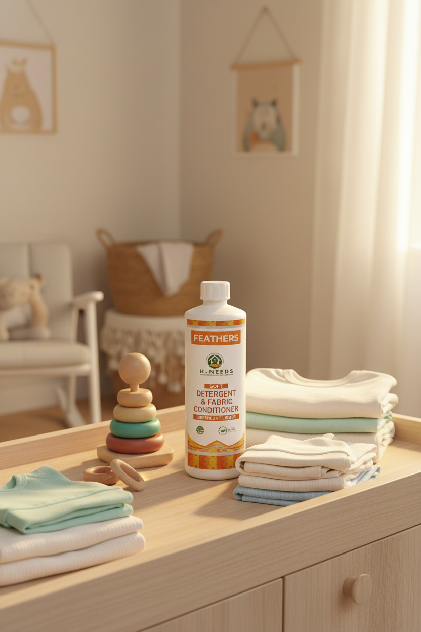 H-NEEDS Feathers Detergent & Fabric Conditioner 500 ml | Soft, Fresh & Long-Lasting Clean