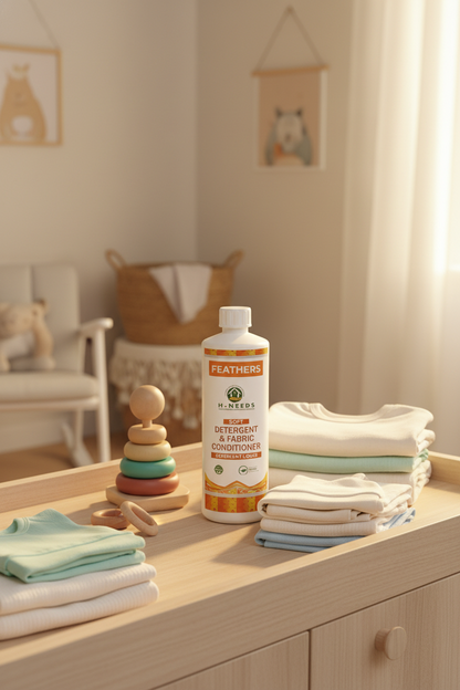 H-NEEDS Feathers Detergent & Fabric Conditioner 500 ml | Soft, Fresh & Long-Lasting Clean