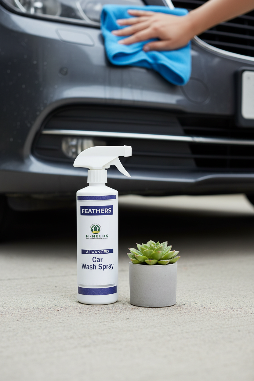 Feathers Advanced Car Wash Spray – Premium No-Rinse Car Cleaning Solution