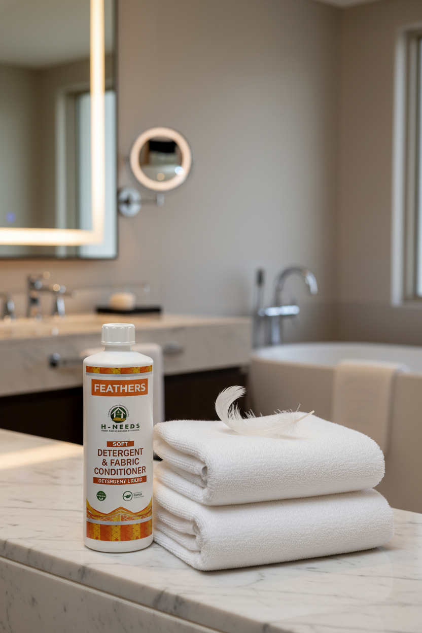 H-NEEDS Feathers Detergent & Fabric Conditioner 500 ml | Soft, Fresh & Long-Lasting Clean