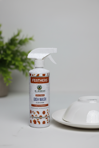 Feathers Magic Dishwash – 500ml | Tough on Grease, Gentle on Hands | Lemon Fresh